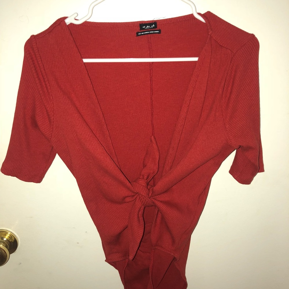 front tie body suit